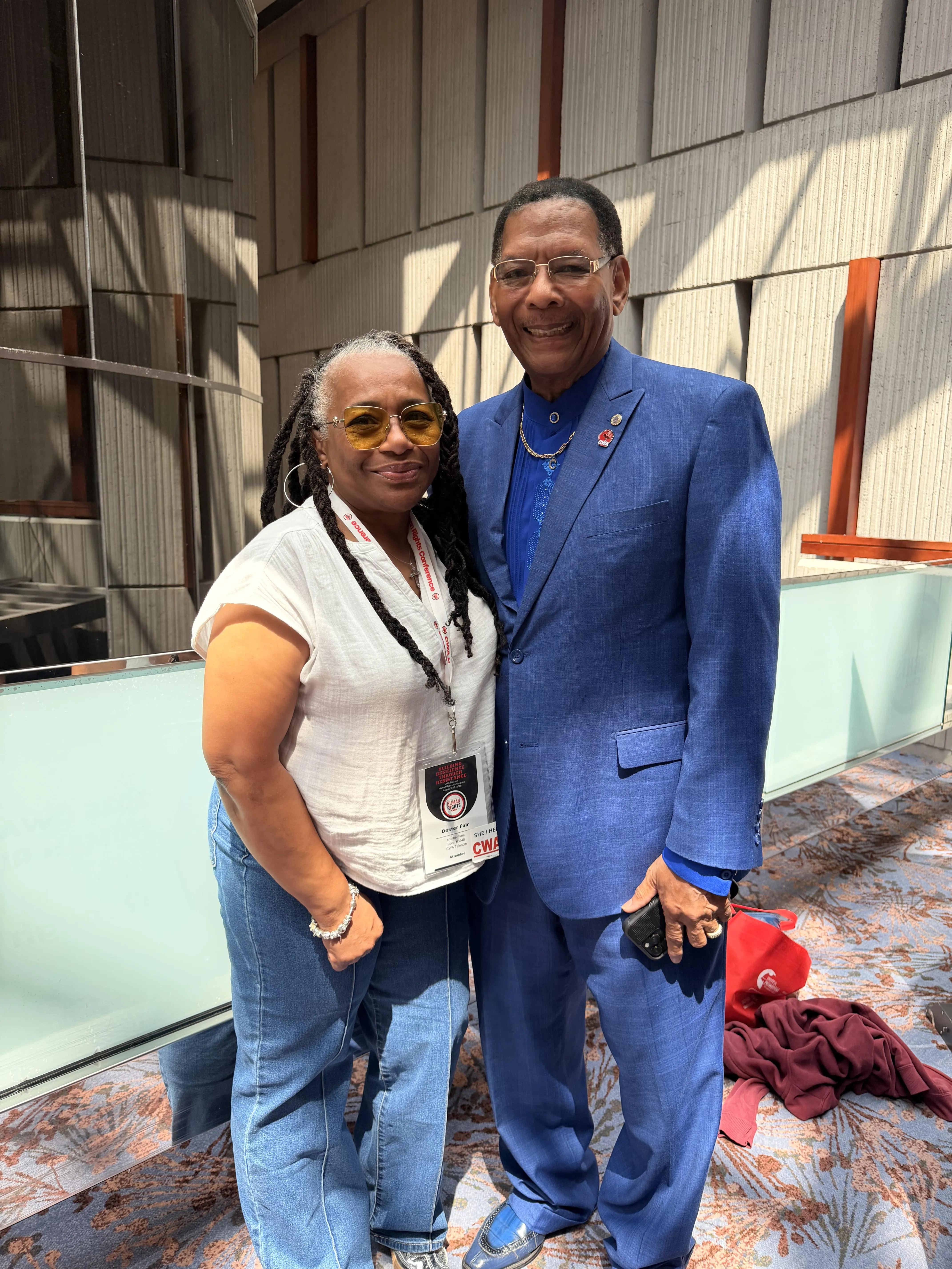 Dester Fair and President Claude Cummings
