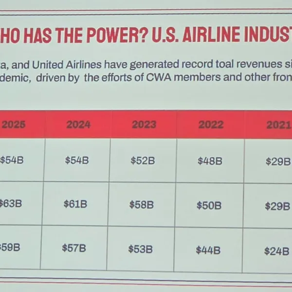 Comparison of profits across AA, DL, and UA